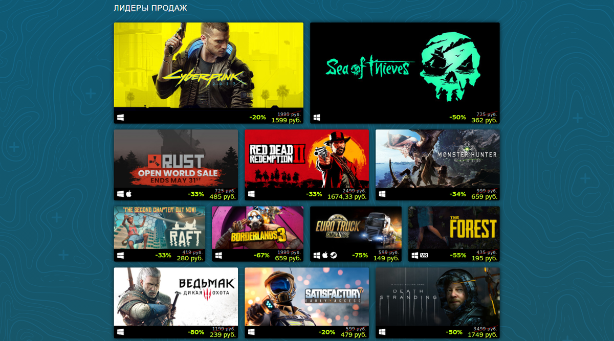 Некоторые игры из распродажи