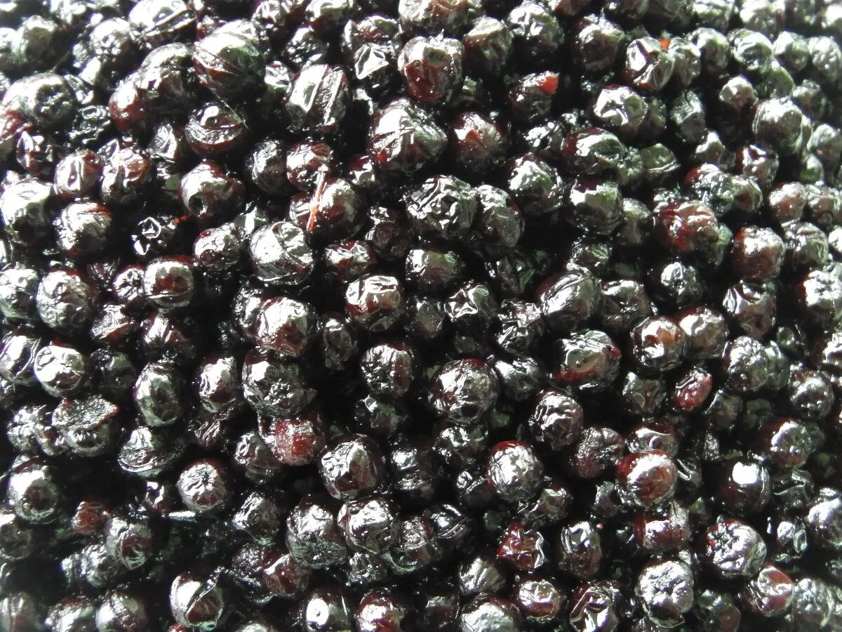 Сухофрукты из черноплодной рябины. Фото автора