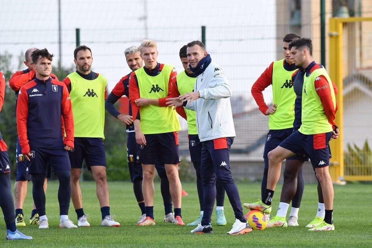 Андрей Шевченко на тренировке.