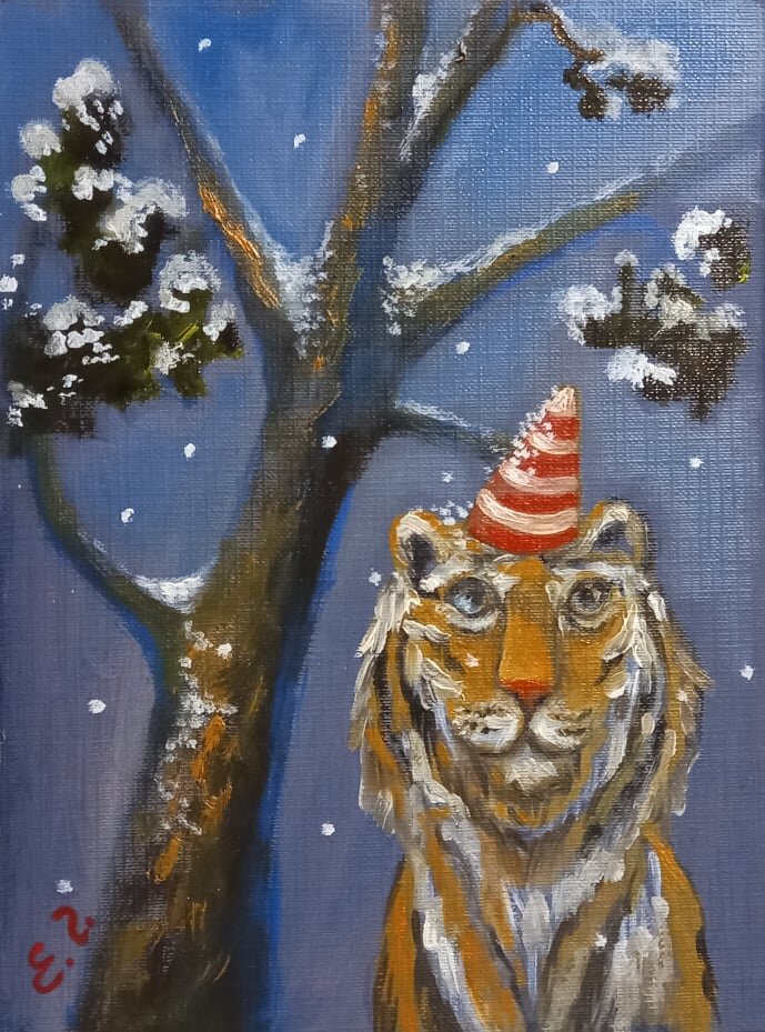 Гладышева Елена Под сосной км 20х15 2021 г 