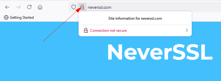 Предупреждение о небезопасности сайта в Mozilla Firefox