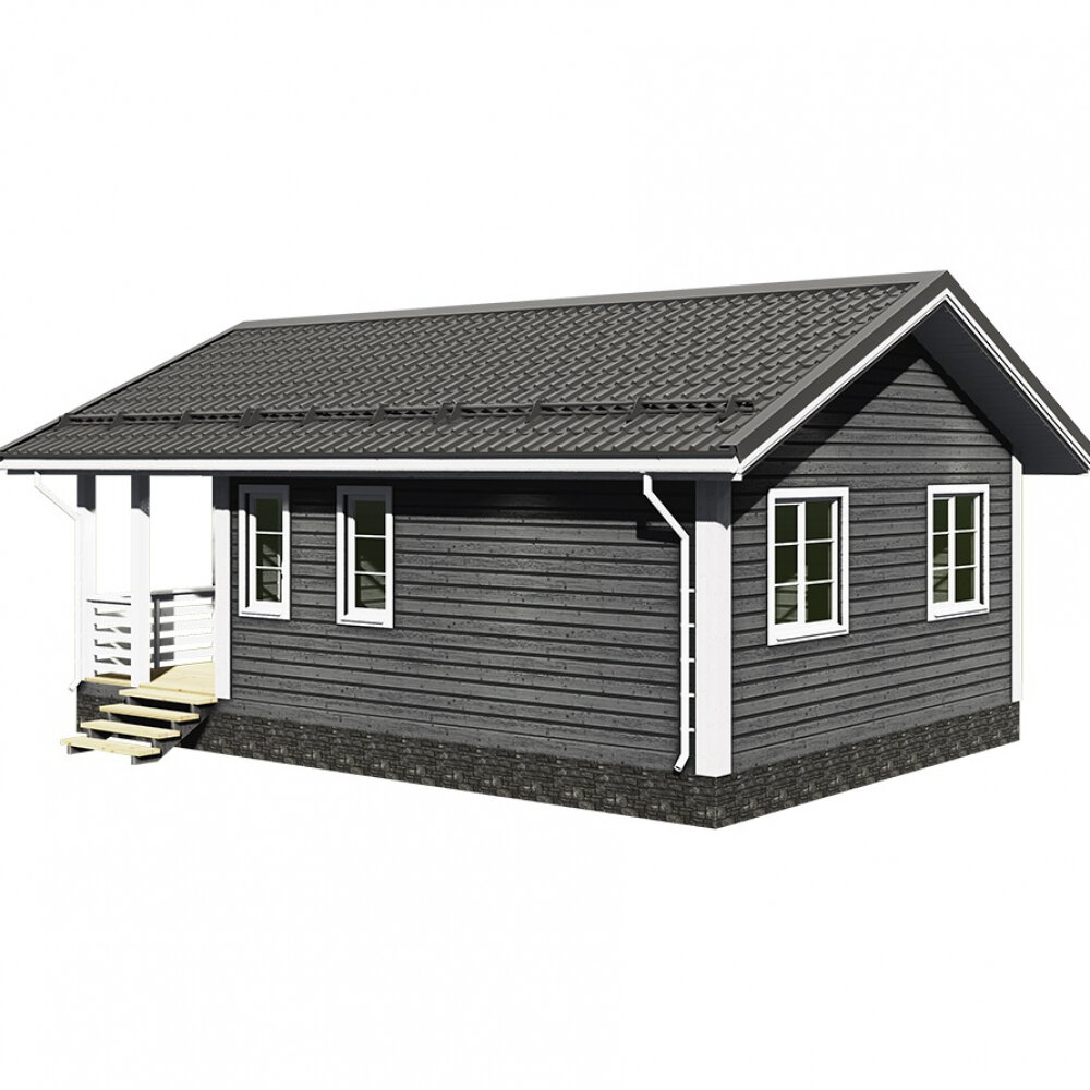 К-1 — это дом с габаритами 6 на 9 метров и классической двухскатной крышей