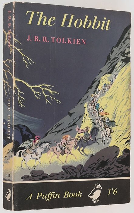 Издание "Хоббита" 1961 г. с обложкой Полин Бэйнс. 