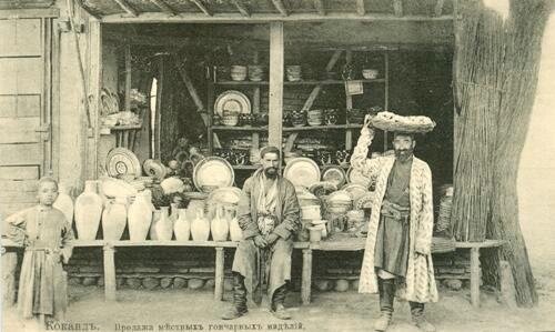 Гончарная лавка. Неизвестный автор, 1890 - 1909 год, Туркистан, г. Коканд, МАММ/МДФ.