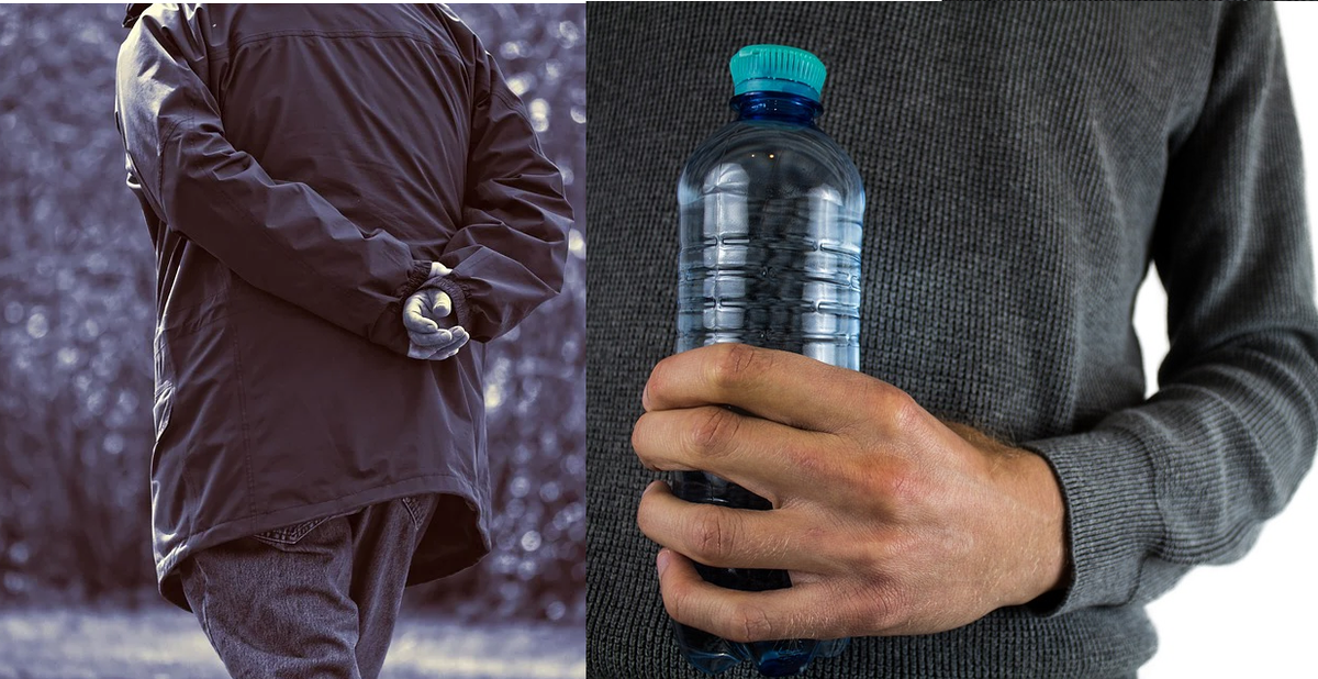 Отец и бутылка воды