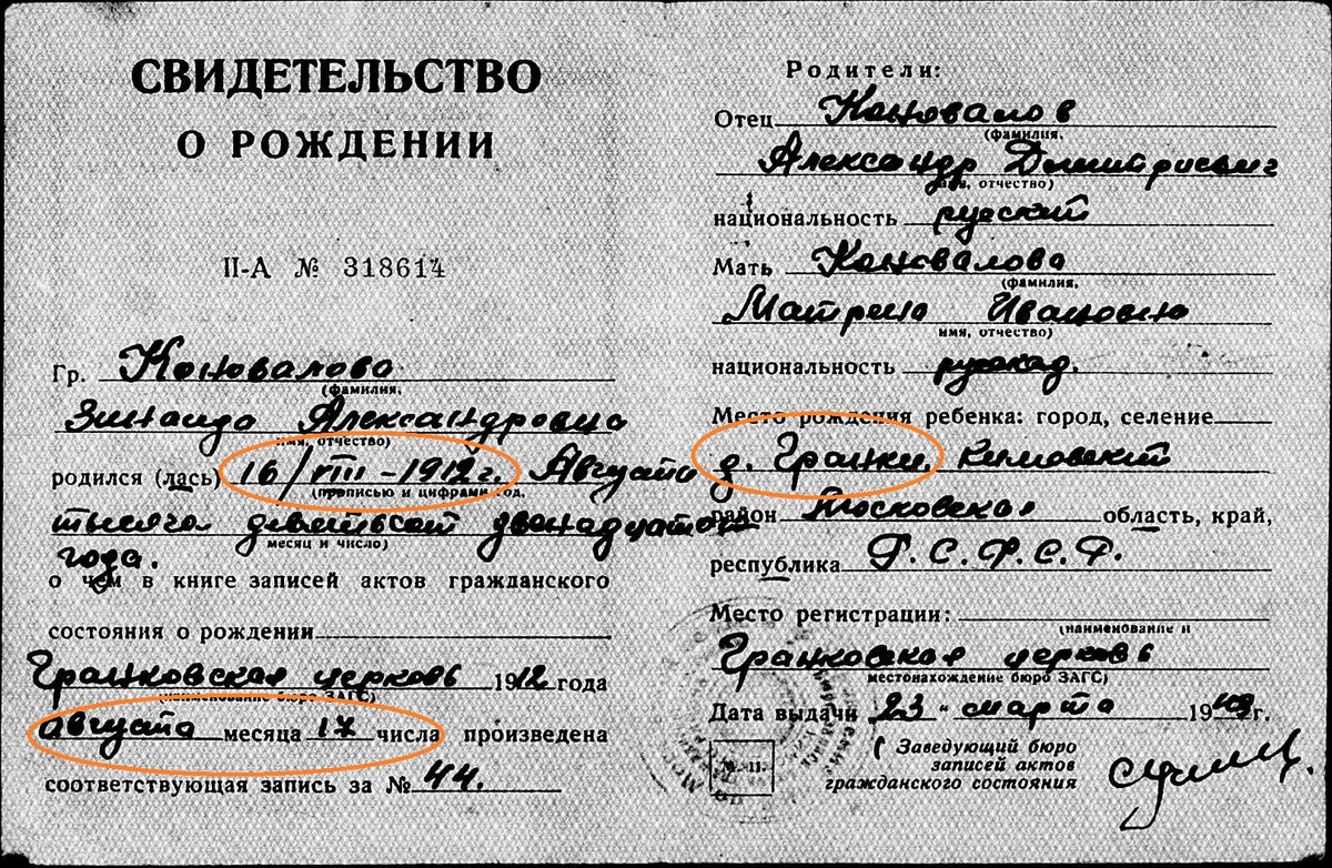 Свидетельство о рождении гражданина турции