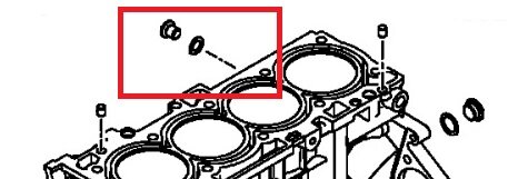 Пробка, блок цилиндров номер: MN 163823