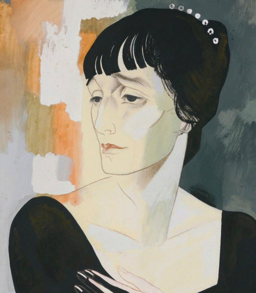 Репродукция портрета А. Ахматовой. Автор Ю. Анненков, 1921 г.