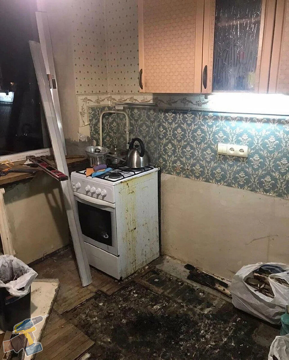 Состояние кухни на момент покупки.