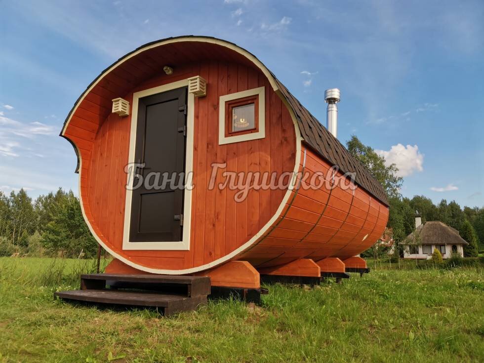 Баня бочка ОВАЛ 3х6