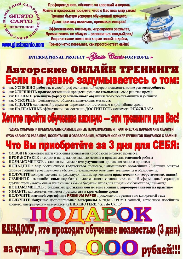Информация о тренинге!!!