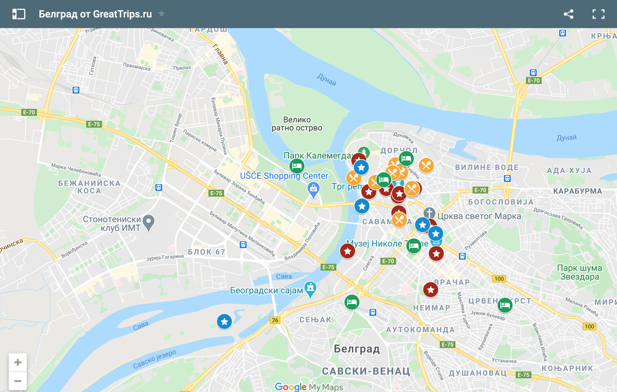 Скриншот карты