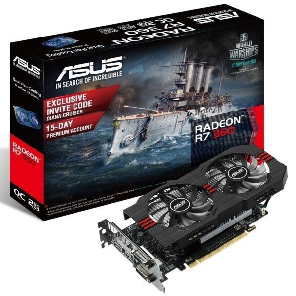 Видеокарта ASUS AMD Radeon R7 360 OC 