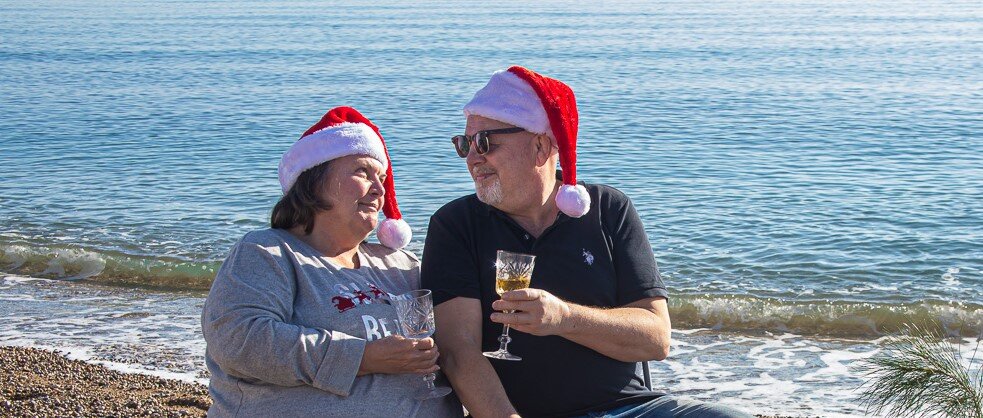 На фото: 31 декабря 2020 г., на берегу Коктебельской бухты.