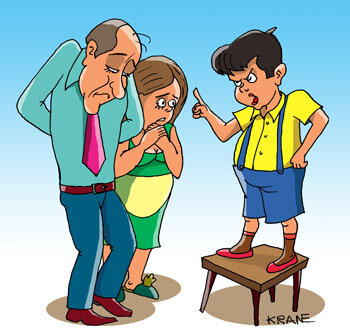 Дети просто копируют поведение взрослых. Карикатура Евгения Крана