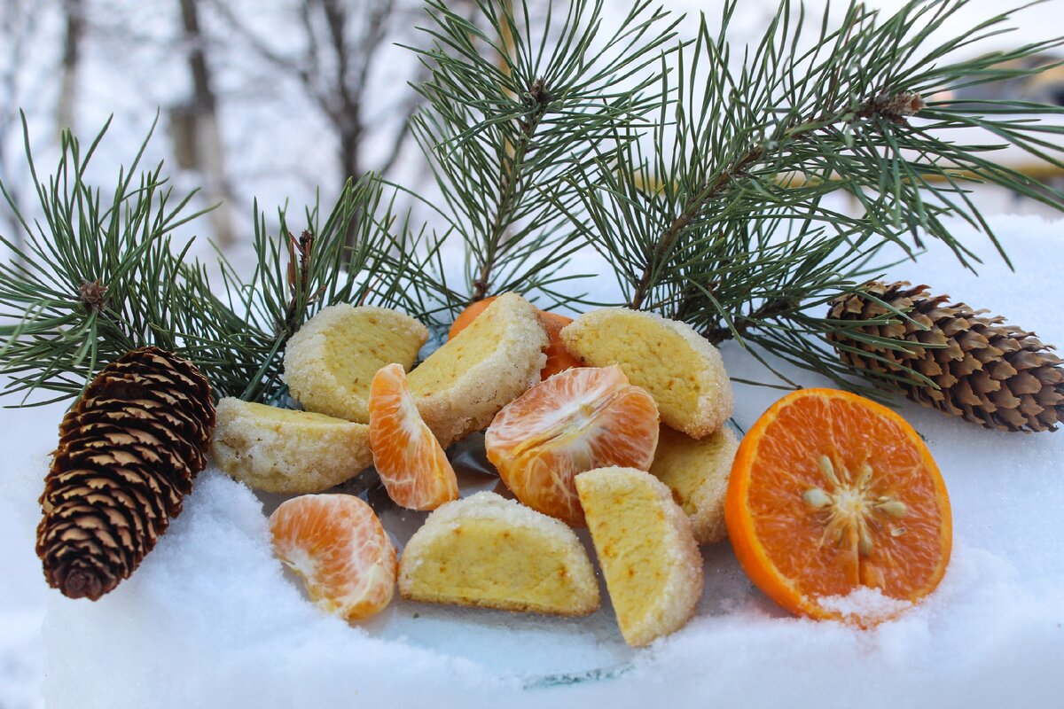 Печенье "Мандариновые дольки"