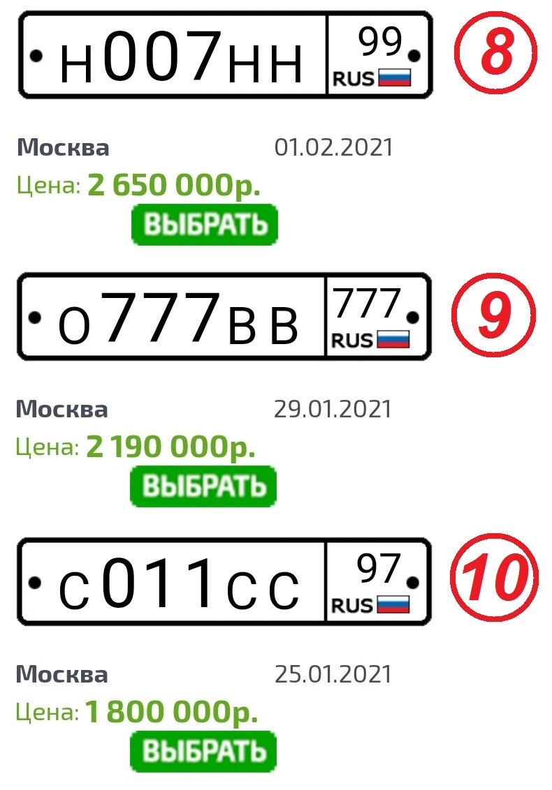 ТОП-10 блатных номеров в продаже в 2021 и что они означают | АВТОреальность  | Дзен