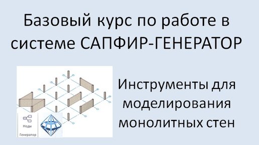 САПФИР-Генератор Урок 2 Моделирование стен по линиям