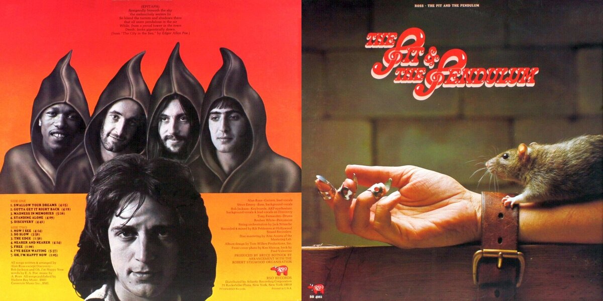 Ross. The Pit & The Pendulum 1974. Inlay. Обложка альбома.