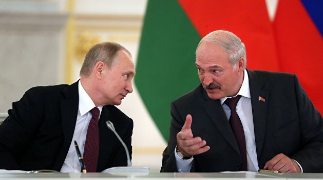 Владимир Путин и Александр Лукашенко.