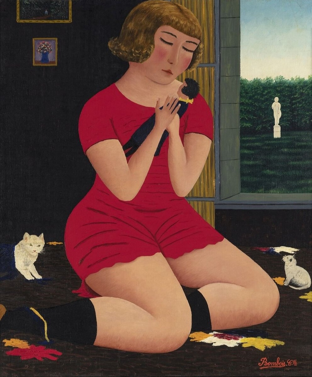 Камиль Бомбуа "Девочка с куклой", 1925. Частная коллекция.