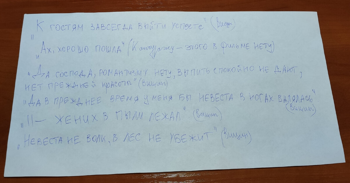 Нарицательные цитаты Вицина