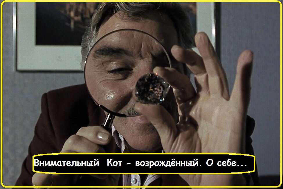 Почему именно такая аватарка? Потому что рассматриваю все события максимально пристально... детально... внимательно... чтоб ничего не пропустить.