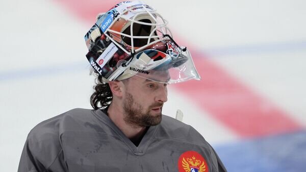    Вратарь сборной России по хоккею Алексей Мурыгин© РИА Новости / Алексей Филиппов