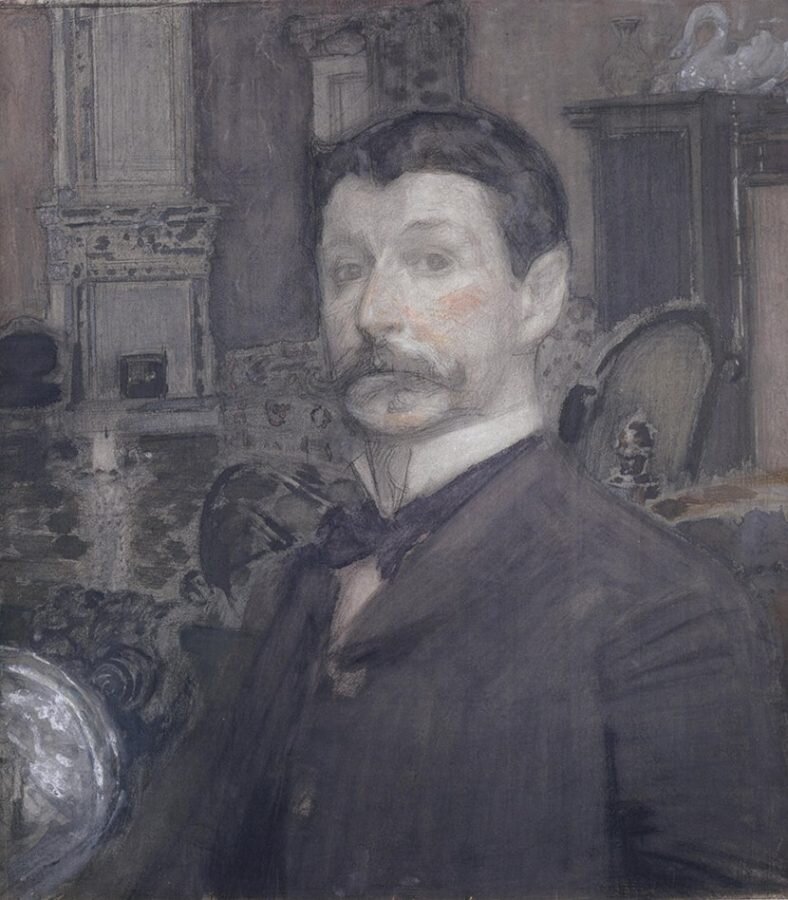 М.А. Врубель «Автопортрет с раковиной», конец 1904 — начало 1905 © ГРМ