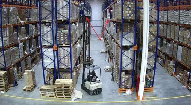 Рис. 1. Комплектация заказов коробами с верхних уровней