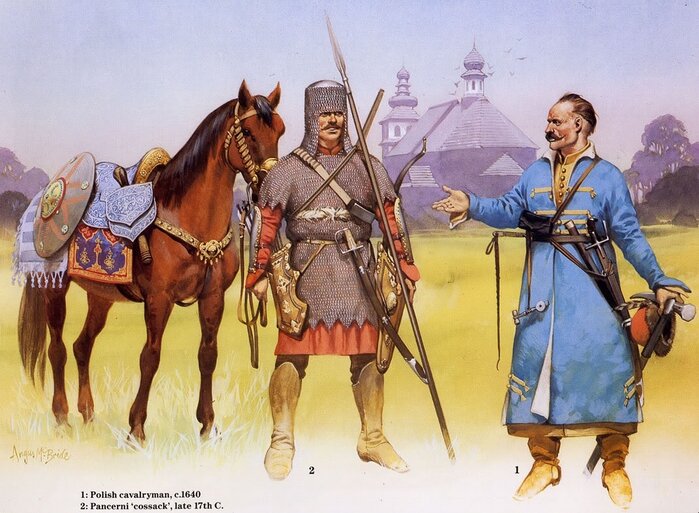  панцирный казак и польский шляхтич.