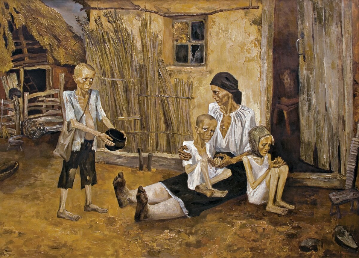 Изображение голода на картинах