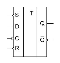 Рис. 1. Условное обозначение D-триггера.