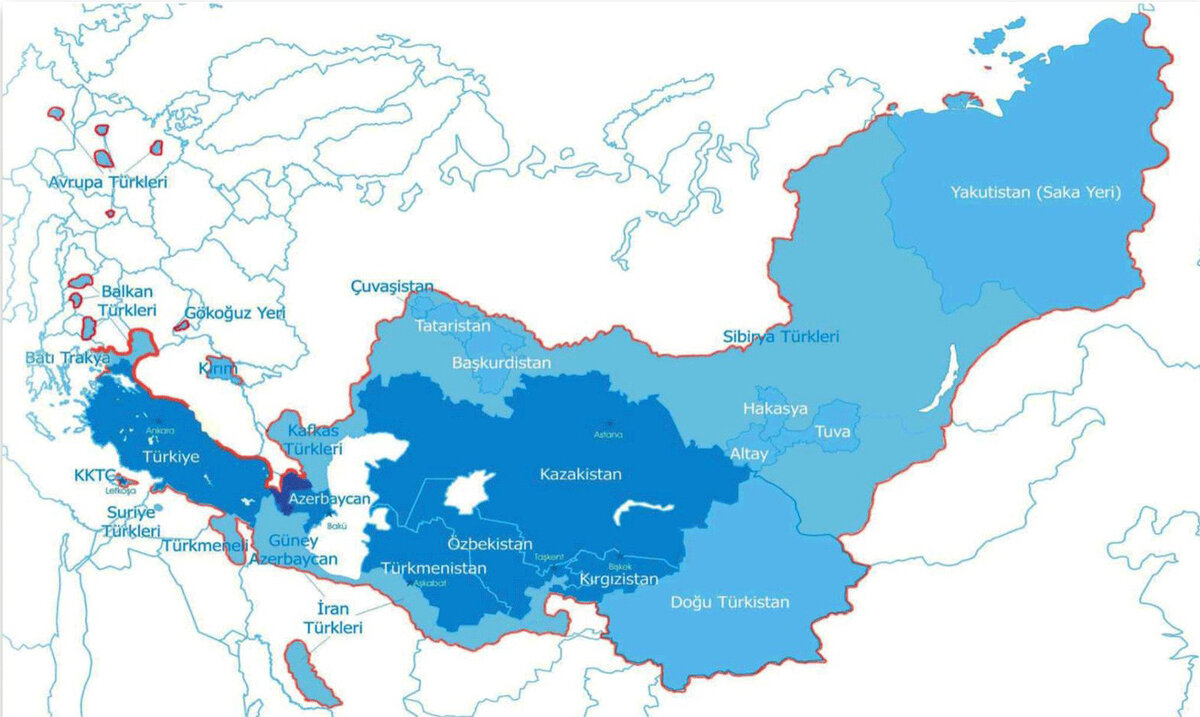 Тюркские народы россии карта