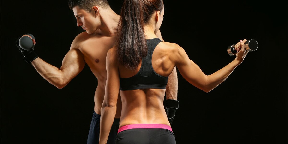 Сколько кг мышц Вы сможете накачать за месяц: мужчина и девушка