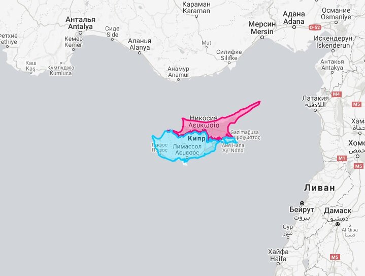 Карта где находится кипр на карте мира
