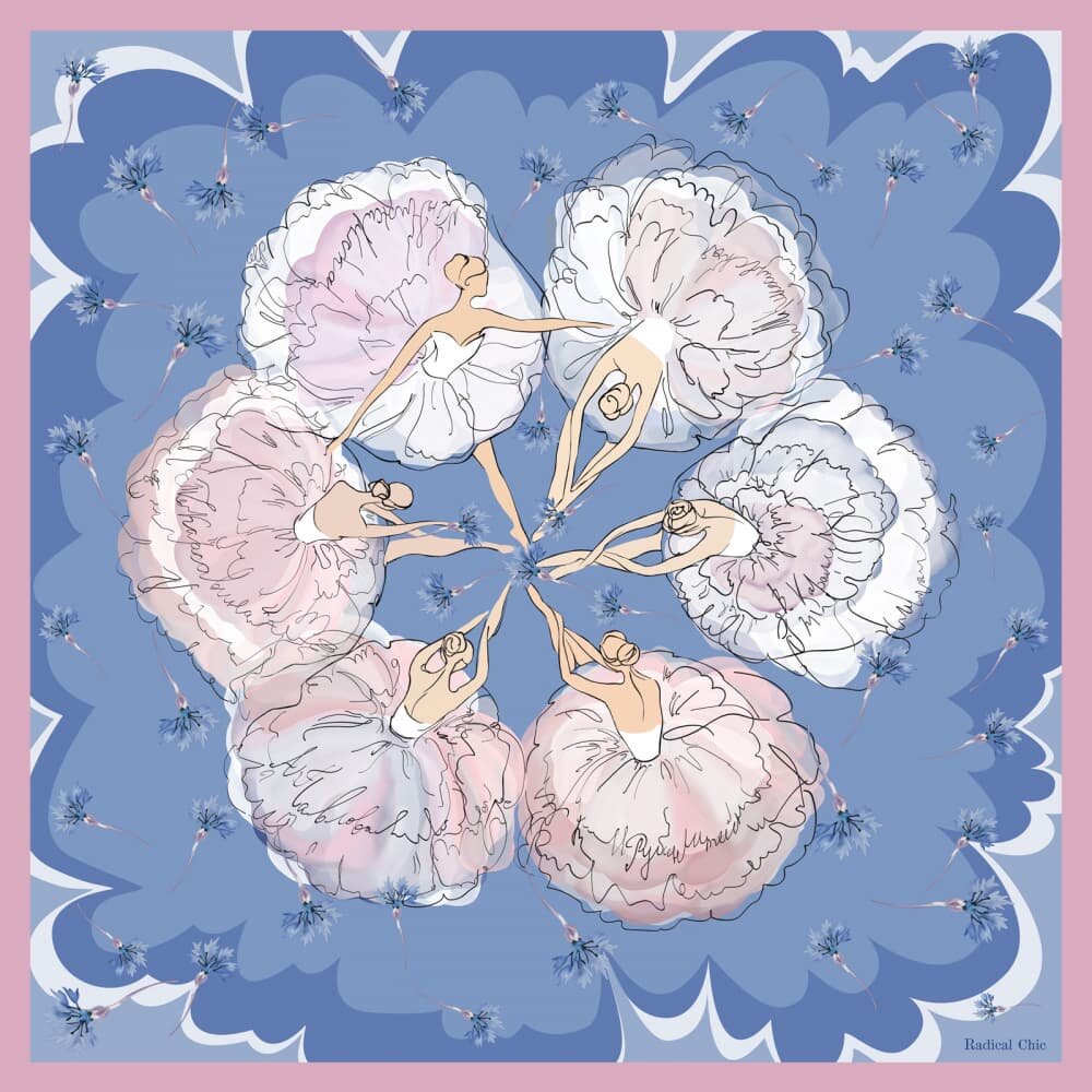 Шёлковый платок Примы 90х90см