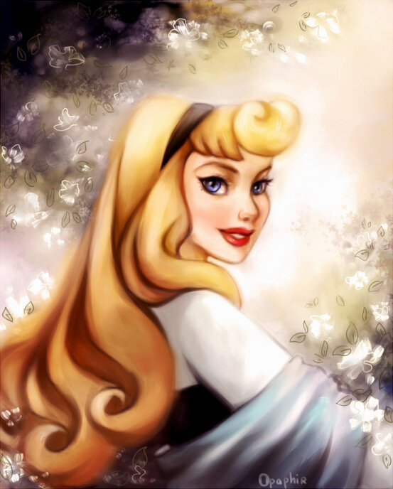 Аврора — веселая, добродушная и мечтательная юная девушка, которую с младенчества воспитывали в лесной избушке три феи: Флора, Фауна и Меривеза, оберегая её от страшного заклятия волшебницы Малефисенты.