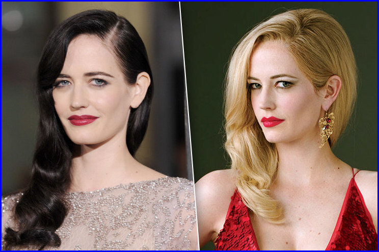 Эва Грин с темным цветом волос выглядит моложе