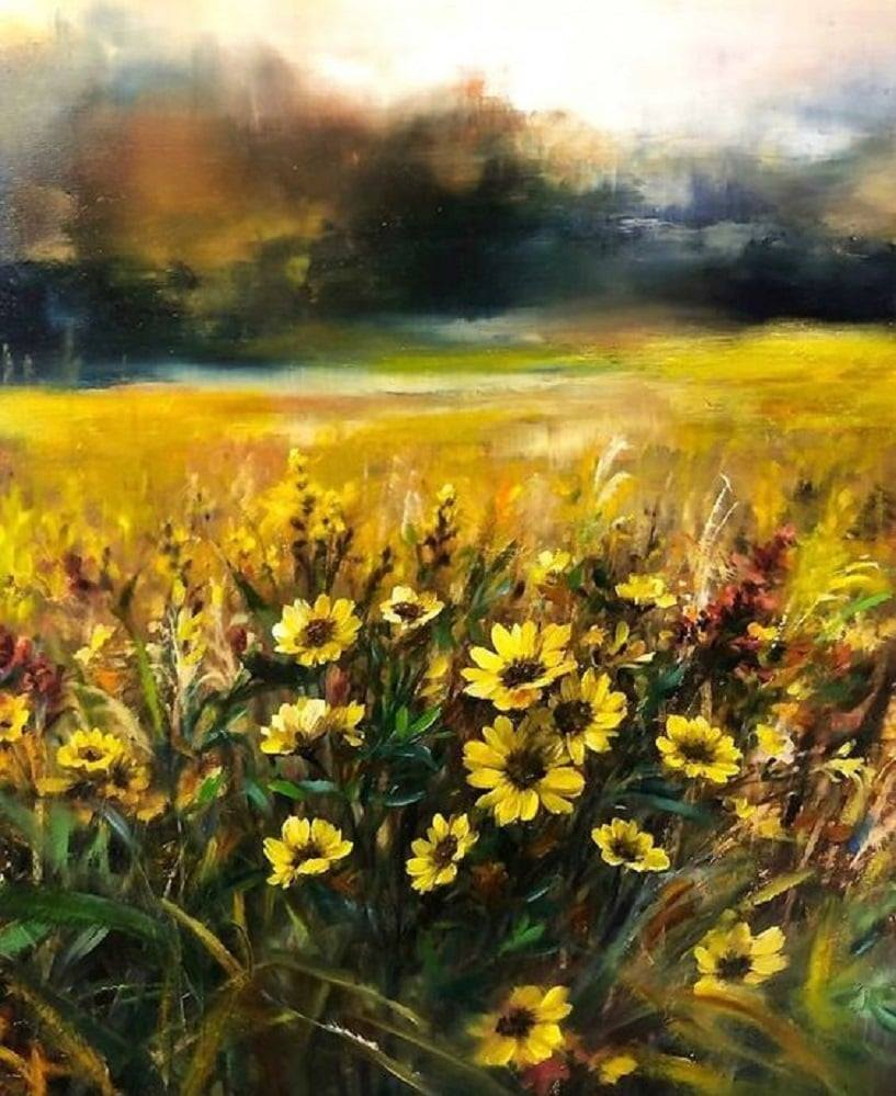 "Дикие красавицы"  масло. 5x7 дюймов