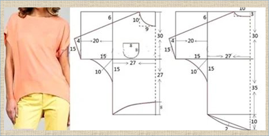 Простой крой блузки