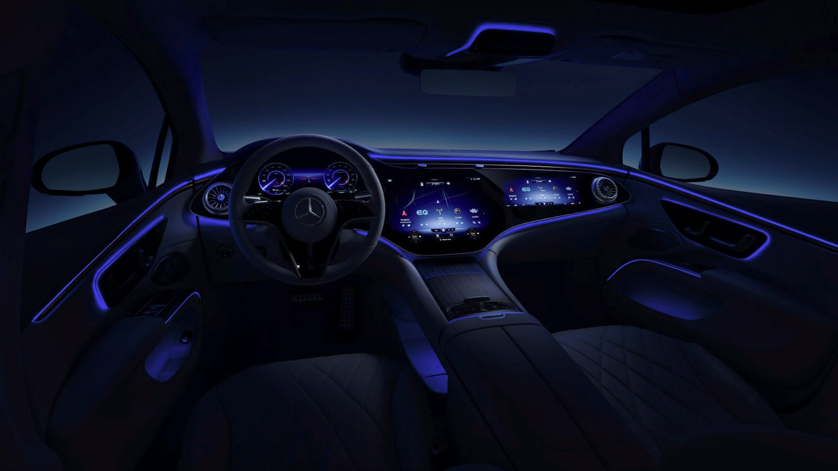 Mercedes-Benz EQS интерьер Deep Dive | экраны, звуки и запахи в изобилии.