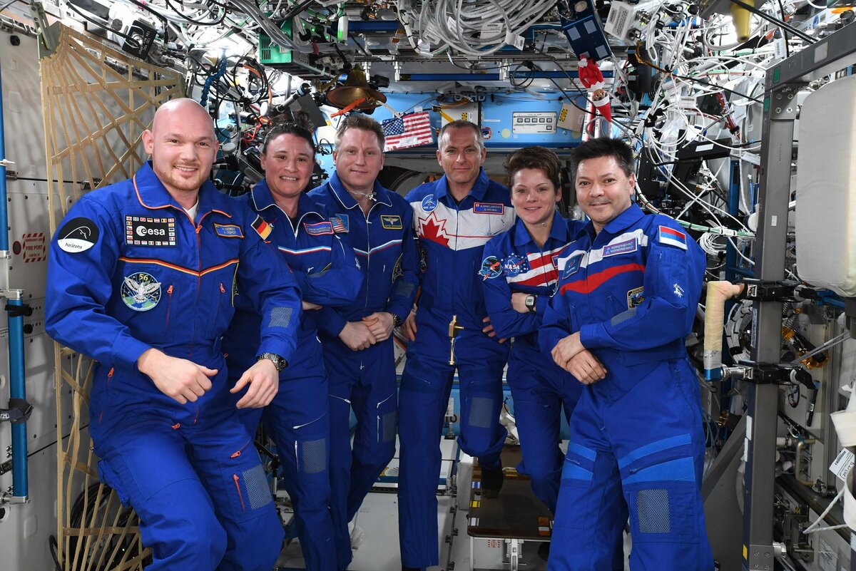 Космонавты на станции МКС