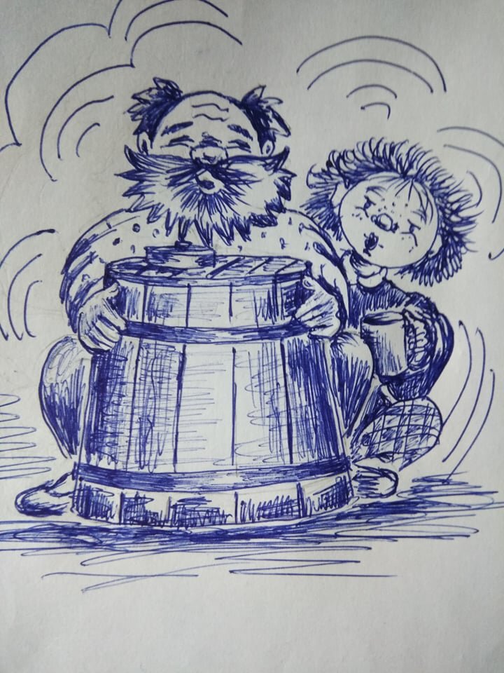 Картинка автора. Скоро Пасха! Пора ставить бражку!" Сей напиток дед любил! Сладенькая, густая! Мёд, а не брага!