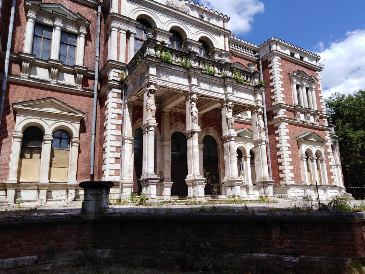 На фасаде усадебного дома даже появилась растительность, некоторые окна заколочены