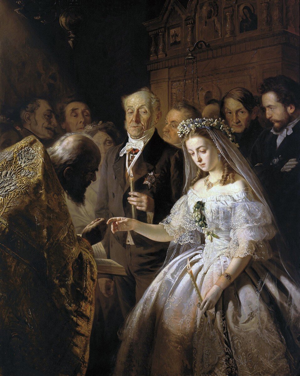 Неравный брак. В. Пукирев.1862 г.