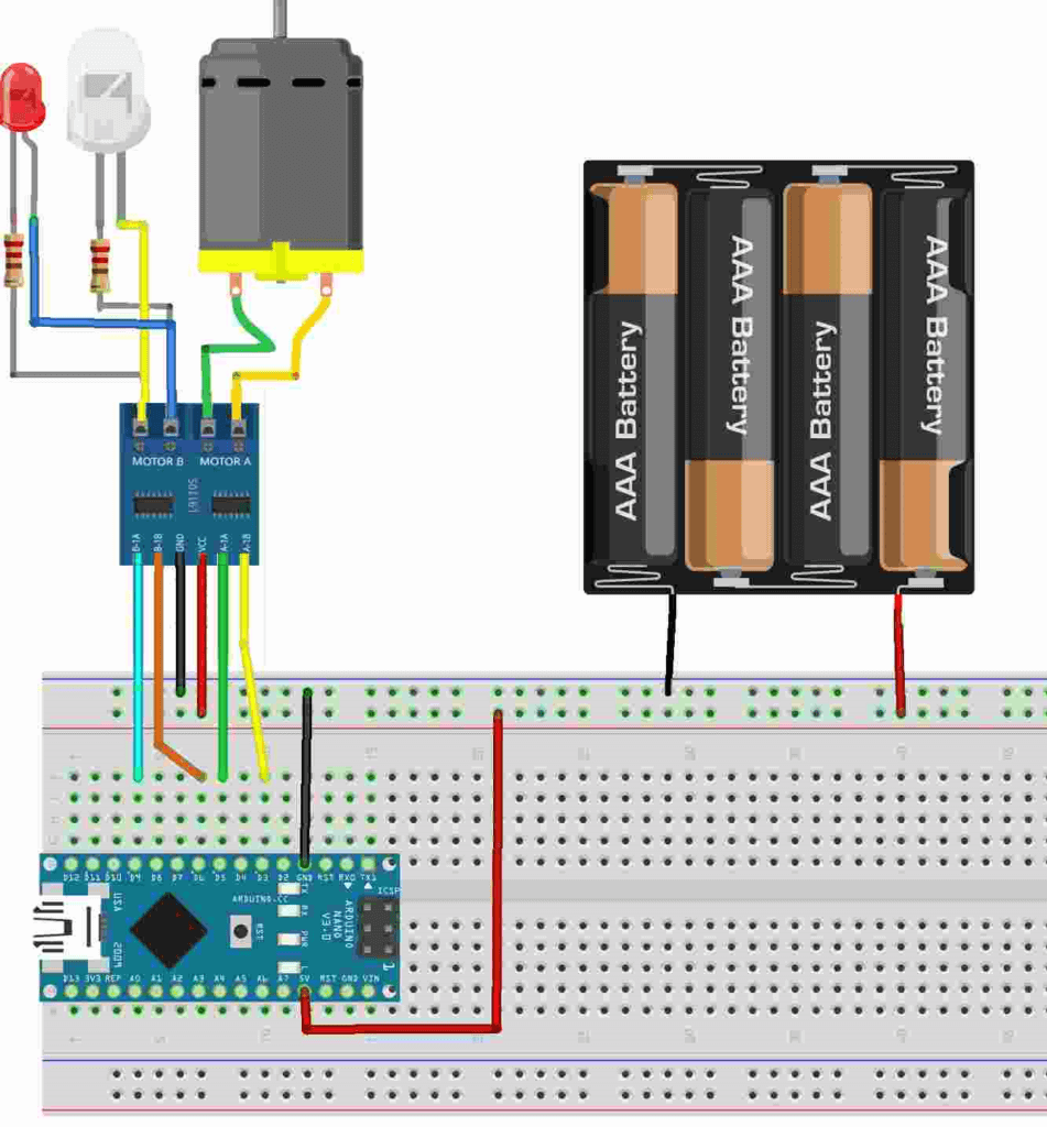 Схема подключения модуля l9110 к ардуино