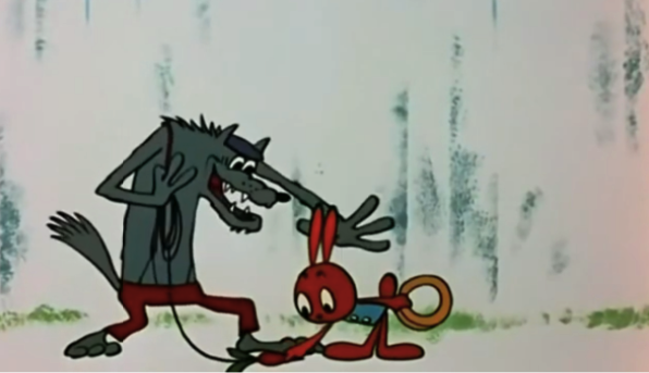 Кадр из «Ну, погоди!», Веселая карусель, 1969 год 