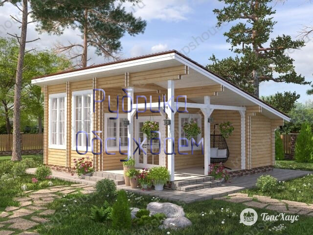 общий вид дачи 8х7 м 