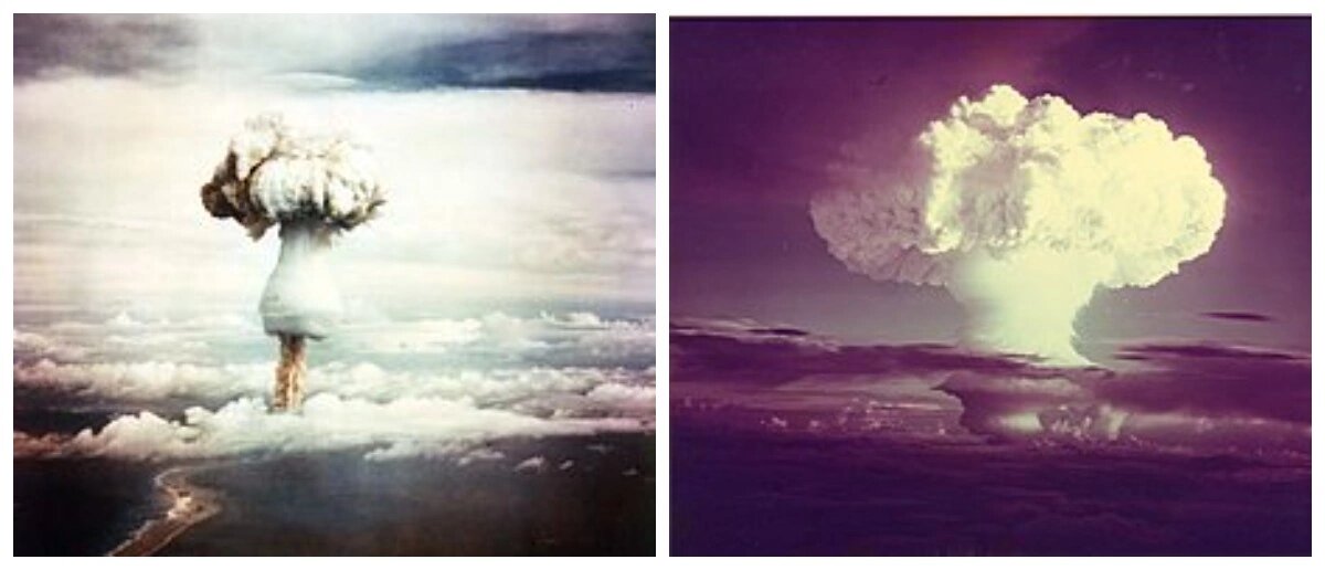 Первые в мире испытания термоядерного взрывного устройства (Взрыв "Джордж" и "Ива Майк"). 